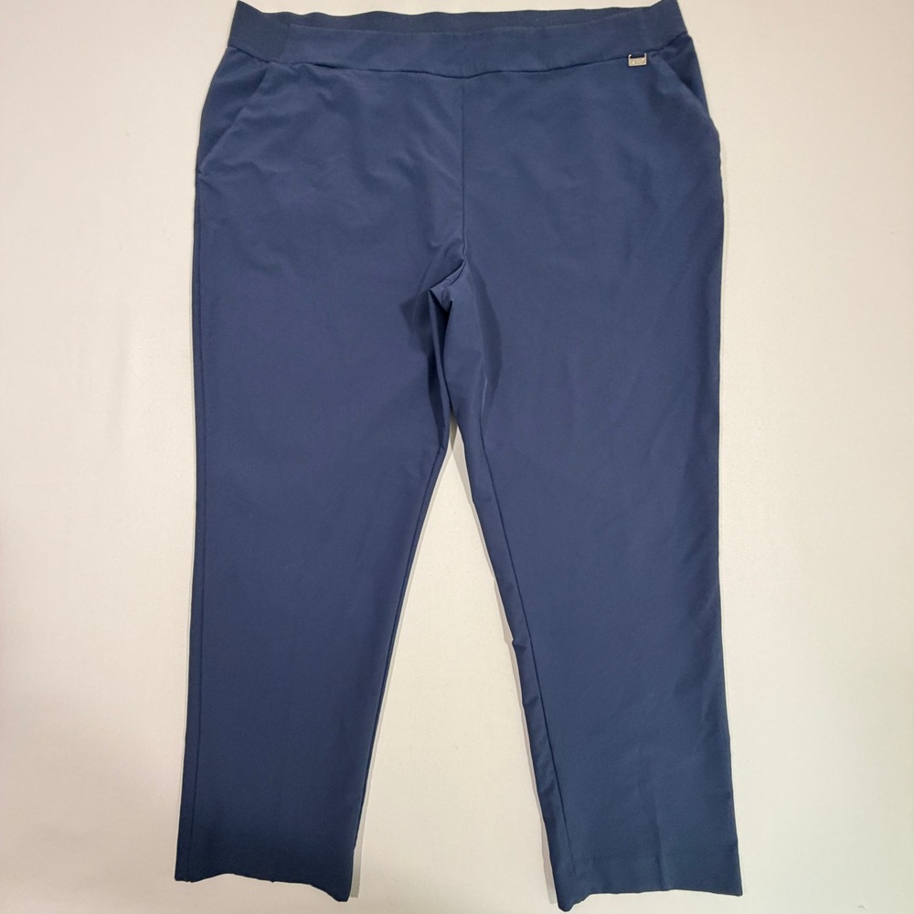 Greg Norman Pants XXL Navy Blue Essential Pull On Tummy Control Womens